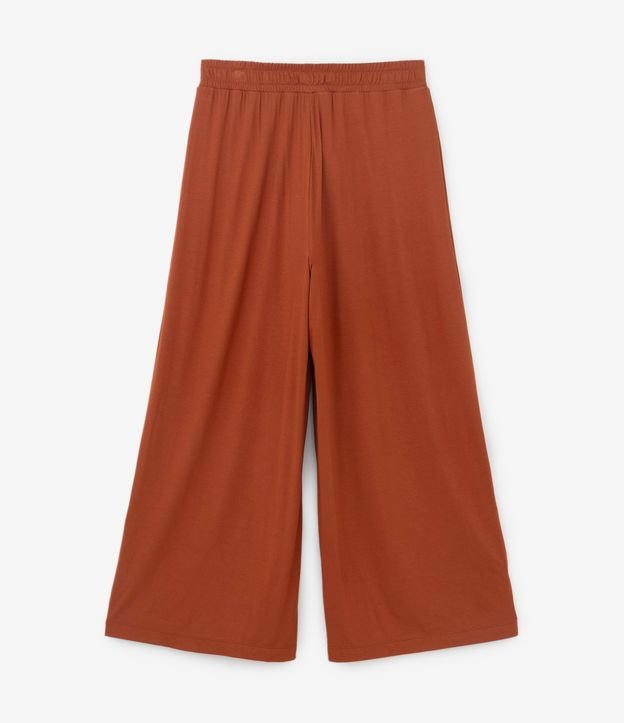 Calça Pantalona em Crepe com Viés Contrastante Curve & Plus Size Vermelho 6