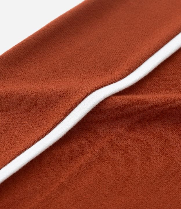 Calça Pantalona em Crepe com Viés Contrastante Curve & Plus Size Vermelho 7