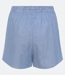 Bermuda em Tricoline Listrada com Cós Elástico