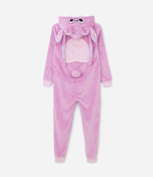 Pijama Jumper Infantil em Fleece com Bordado Angel - Tam 4 a 12 Anos Rosa 2
