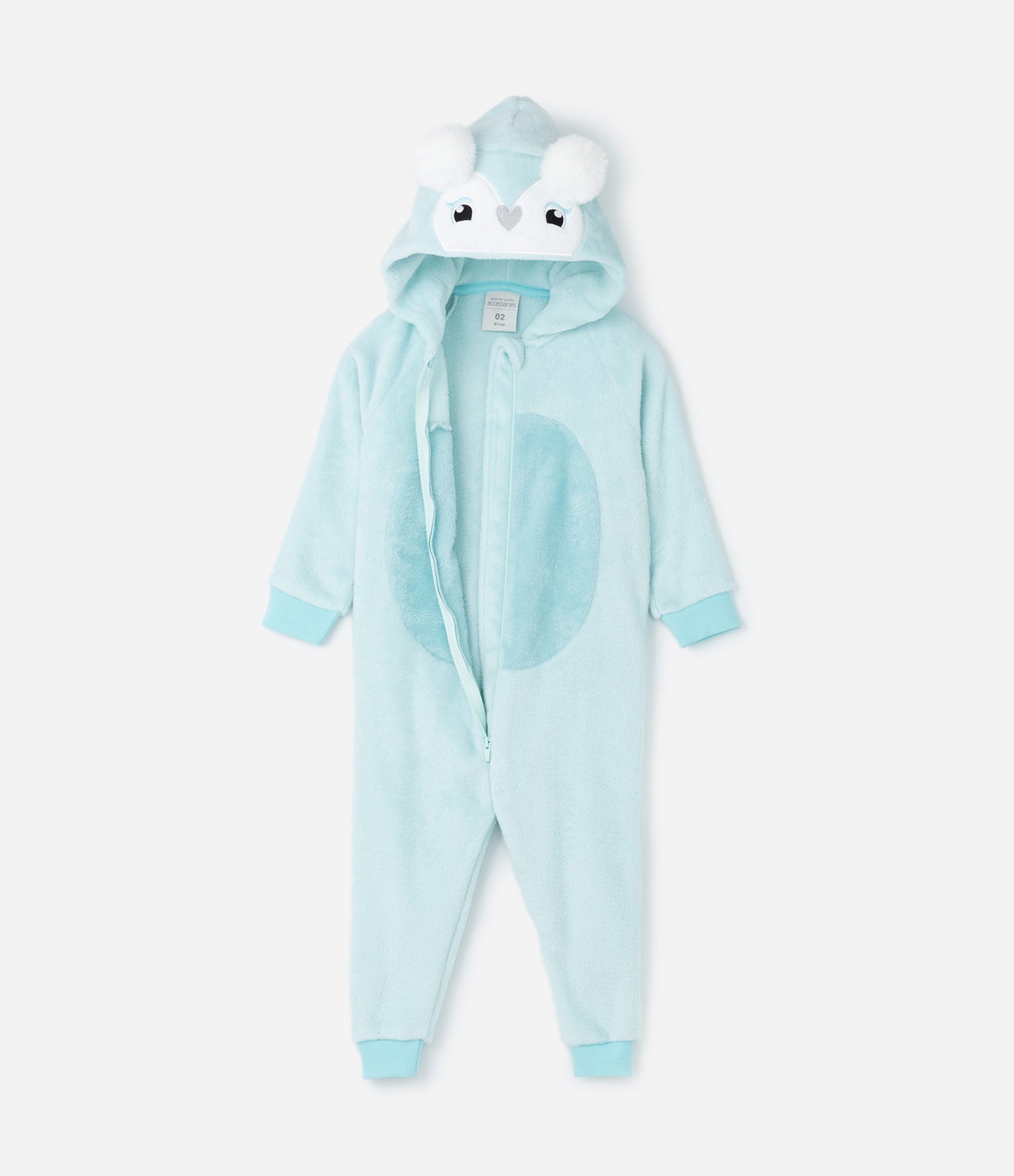 Pijama Jumper Infantil em Fleece com Bordado de Bichinho - Tam 2 a 10 anos Azul 2