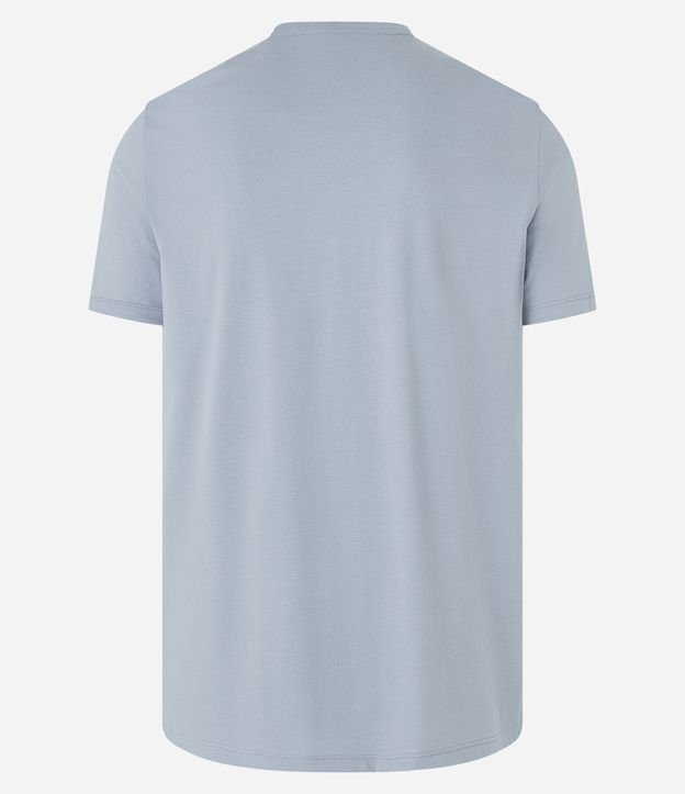 Camiseta Regular em Meia Malha com Estampa Santa Monica Azul Claro 6