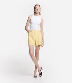 Short Alfaiatado com Faixa com Botões