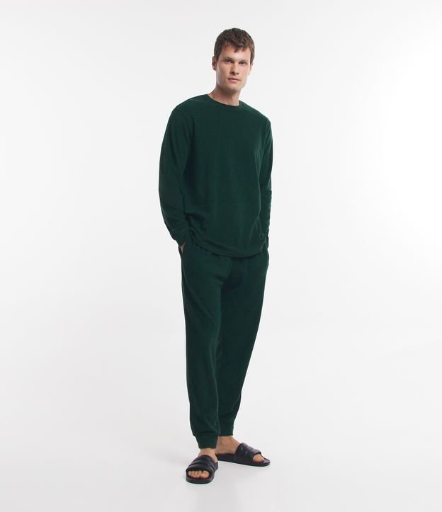 Pijama Calça em Fleece com Amarração no Cós