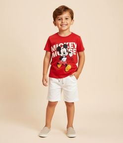 Camiseta Infantil com Estampa do Mickey Mouse - Tam 1 a 5 anos