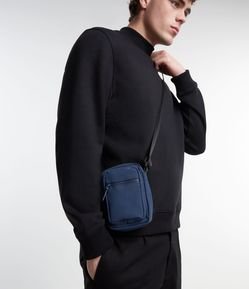 Bolsa Mini Bag em Material Emborrachado com Bolso Telado