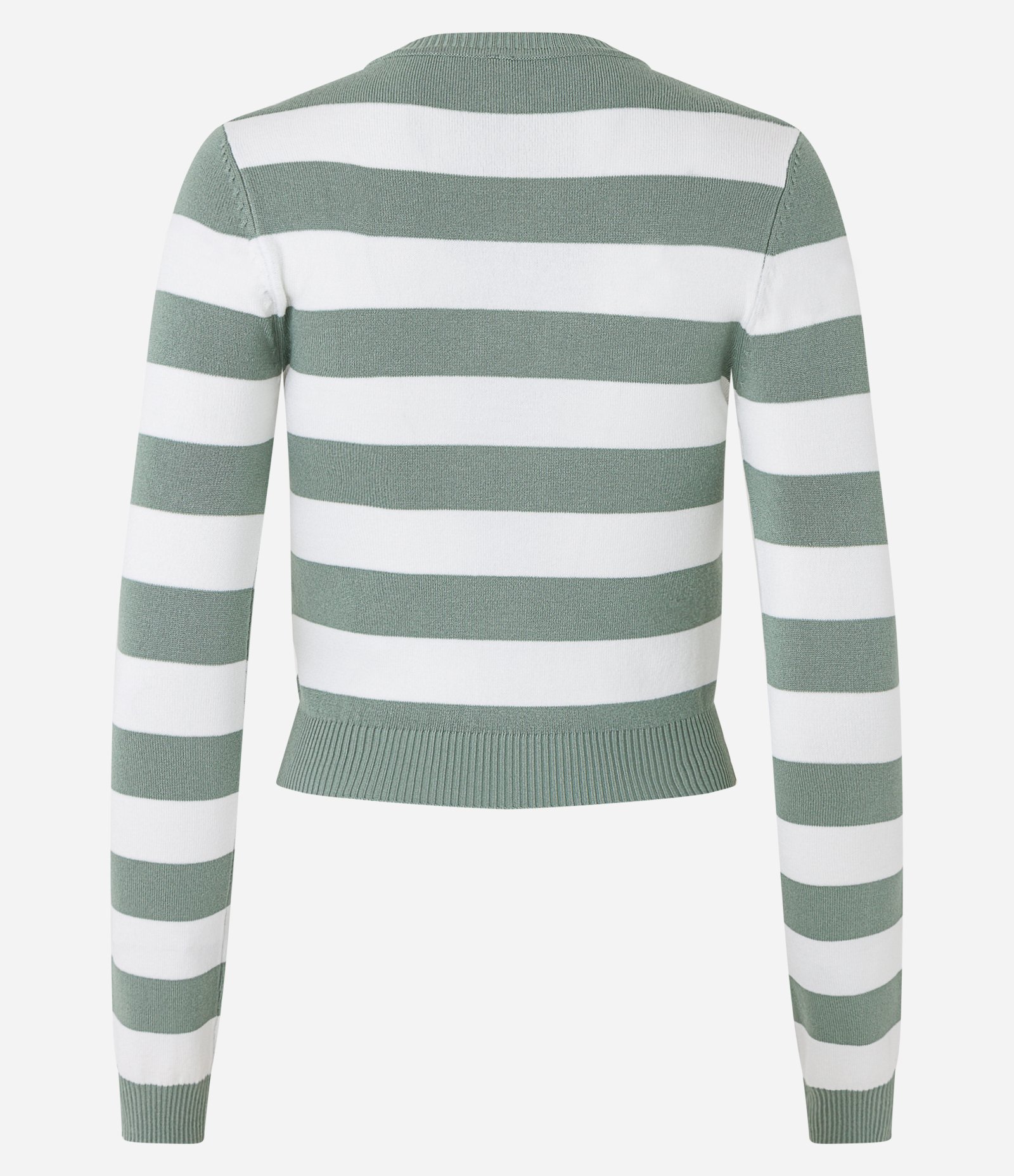 Blusa em Viscose Listrado com Punhos e Barra Canelada 7