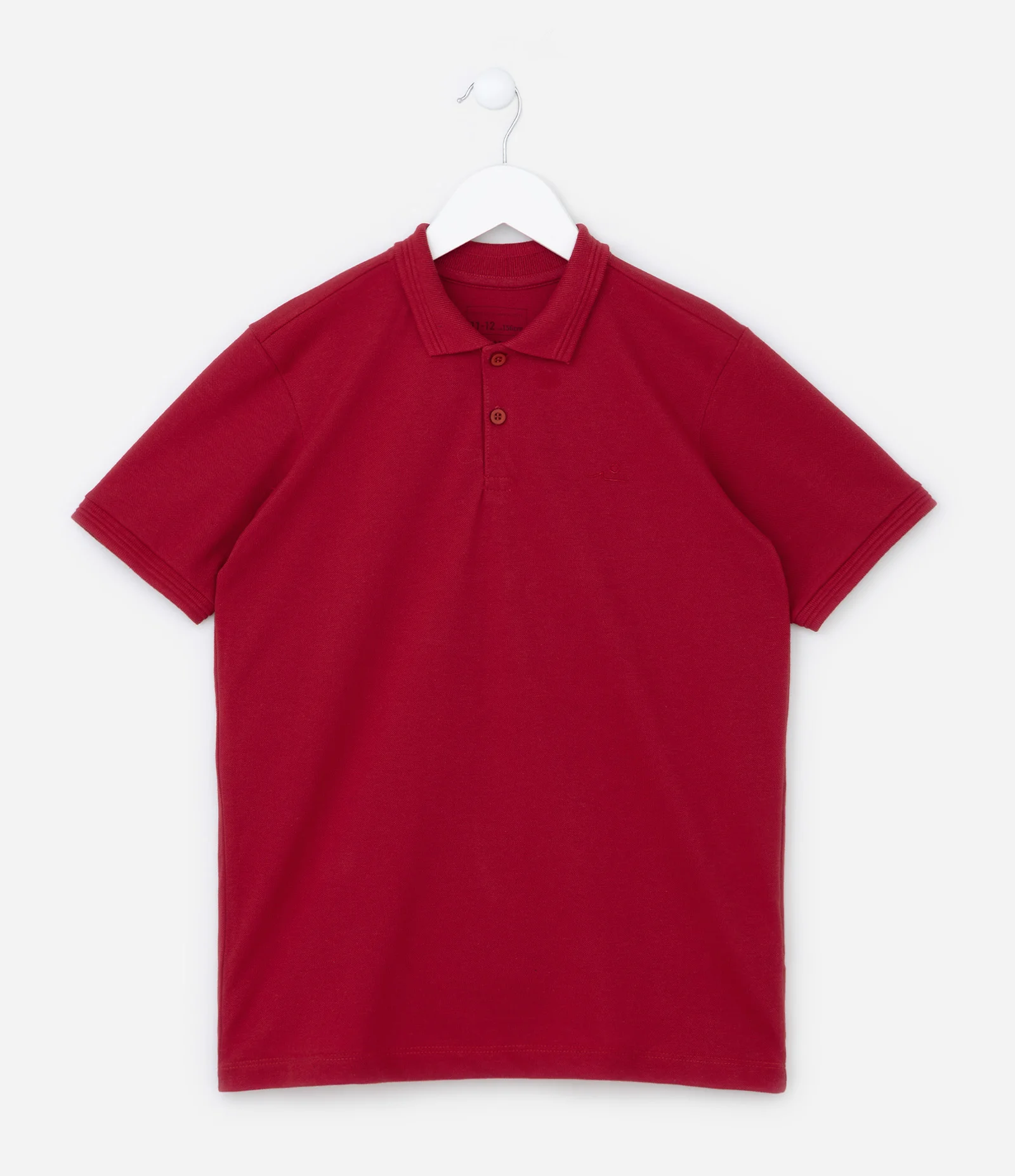 Camiseta Polo Infantil em Malha Piquet - Tam 5 a 14 anos Vermelho 1