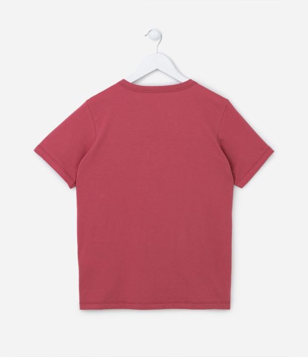 Camiseta Infantil com Estampa Montanhas Califórnia - Tam 5 a 14 Anos Vermelho Rosado 2