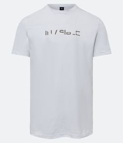 Camiseta Slim em Algodão com Lettering Invisible