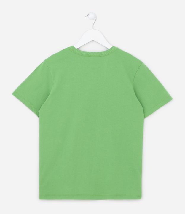 Camiseta Infantil com Estampa Minecraft - Tam 5 a 14 anos Verde 2