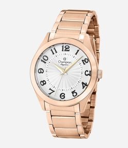 Kit Relógio Feminino Champion Analógico com Pulseira e Caixa em Aço