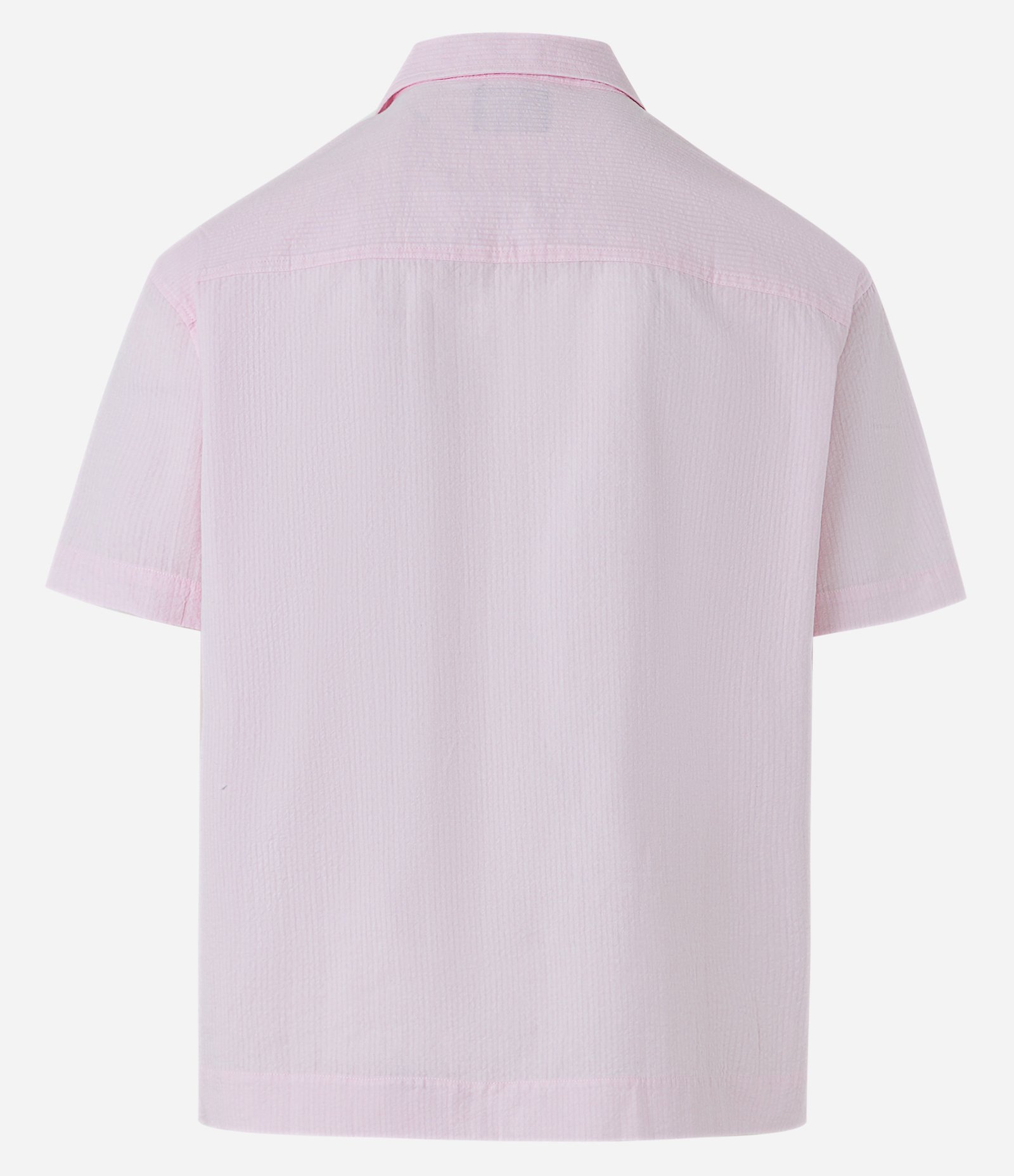 Camisa Relaxed em Ana Ruga com Textura e Cava Deslocada Rosa Claro 3