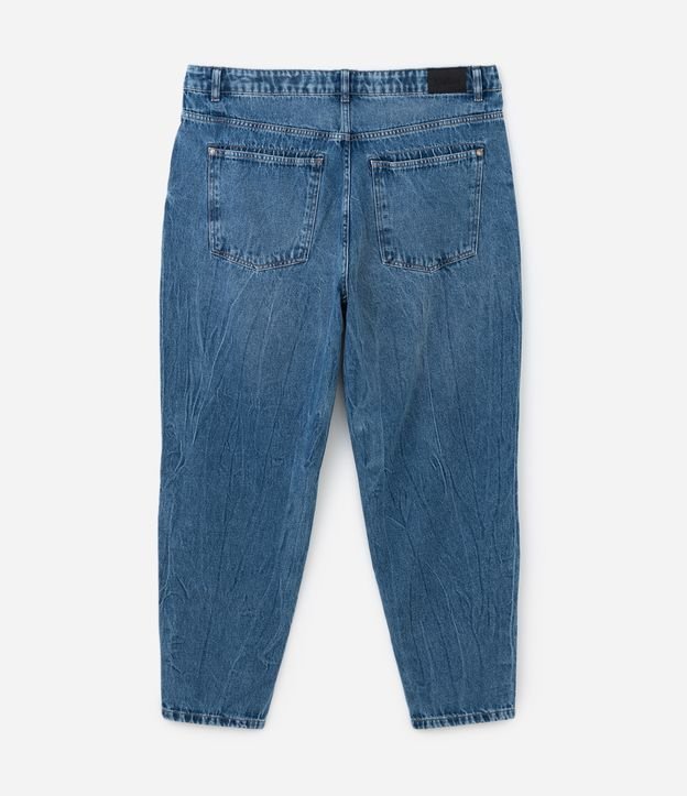 Calça Mom Cintura Média em Jeans Curve & Plus Size Azul 8