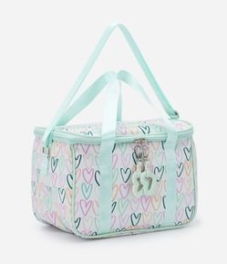 Lancheira com Alças Duplas e Estampa de Corações