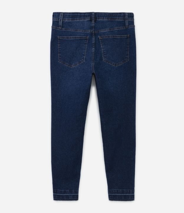 Calça Skinny Jeans com Barra Desfeita Curve & Plus Size Azul 7