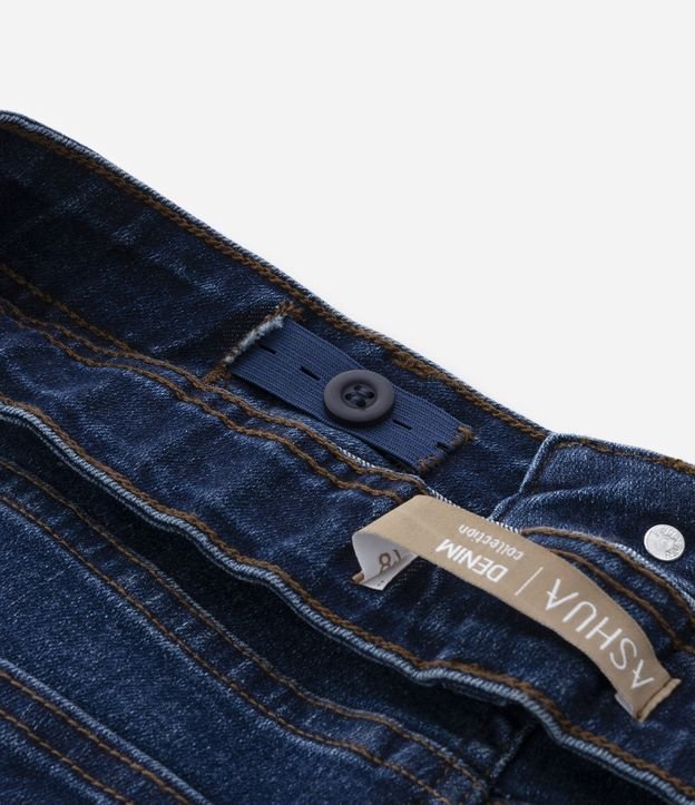 Calça Skinny Jeans com Barra Desfeita Curve & Plus Size Azul 8