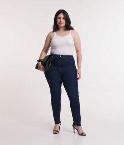 Calça Skinny Jeans com Barra Desfeita Curve & Plus Size