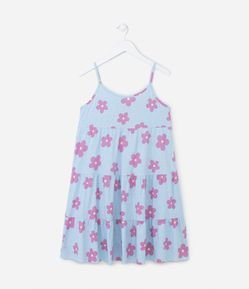 Vestido Marias Infantil com Alcinha e Estampa Floral - Tam 5 a 14 anos