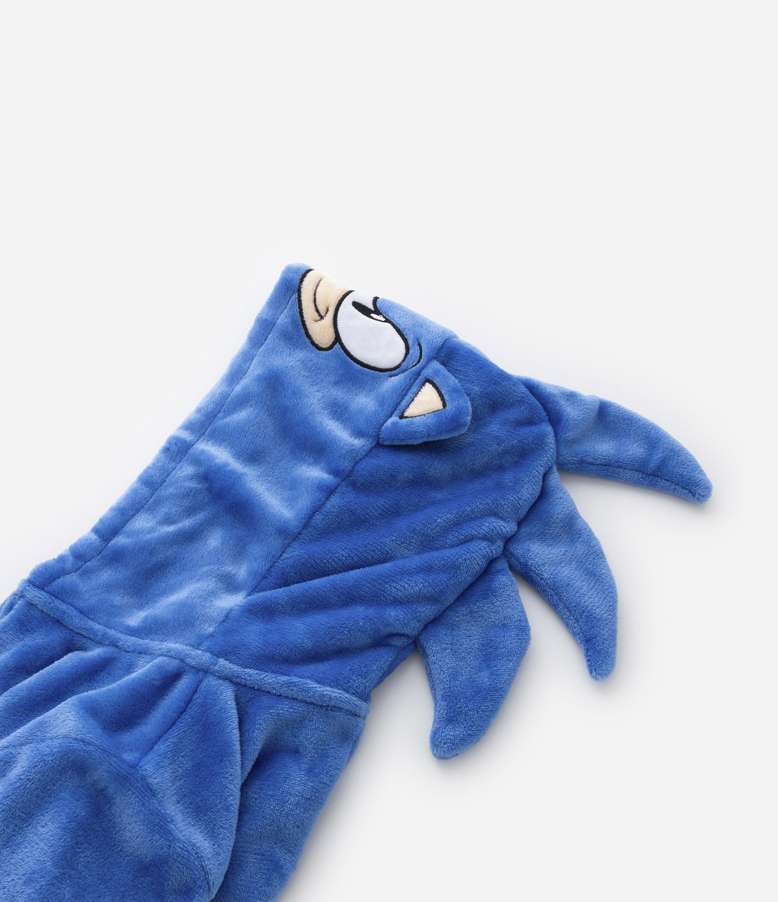 Pijama Jumper Infantil em Fleece com Bordado Sonic - Tam 4 a 12 Anos Azul 7