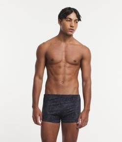 Sunga Boxer com Cordão e Estampa de Coqueiros