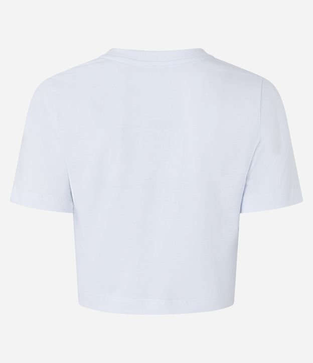 Blusa T-shirt em Meia Malha com Estampa Floral Keep Growing On Branco 6