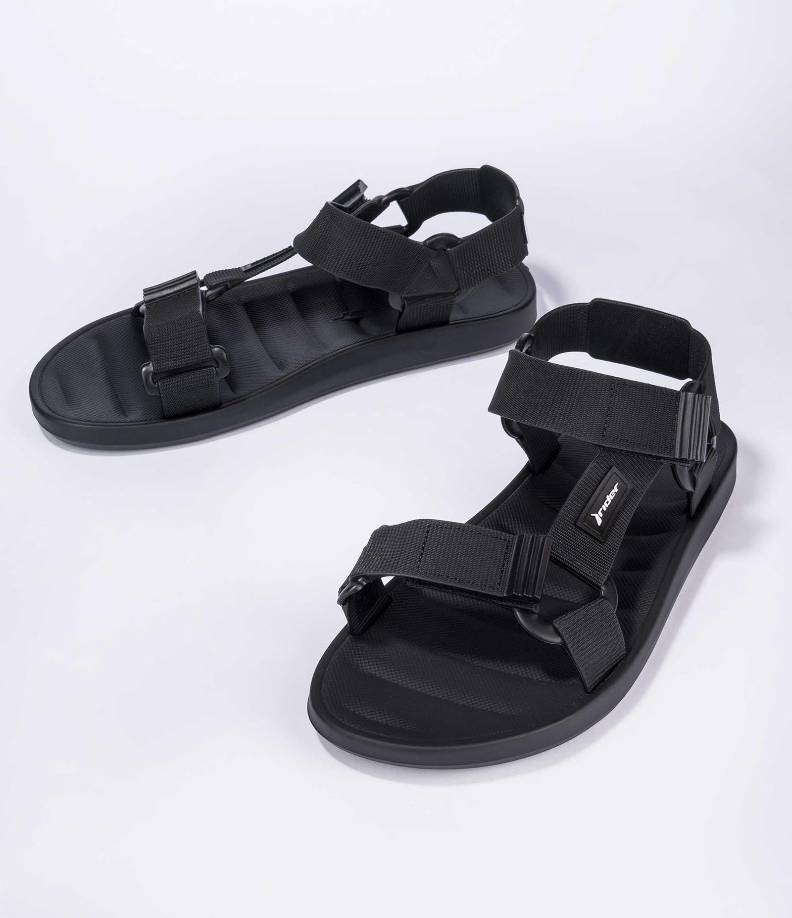 Sandália Emborrachada Free Style com Velcro Rider Preto 1