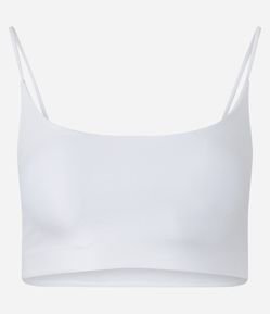 Top Esportivo em Poliamida com Bojo e Textura Canelada