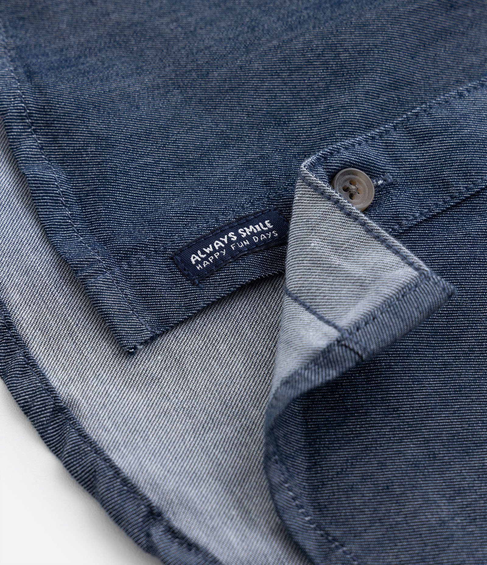 Camisa Básica Infantil em Tricoline com Gola Padre - Tam 1 a 4 anos Azul Escuro 6
