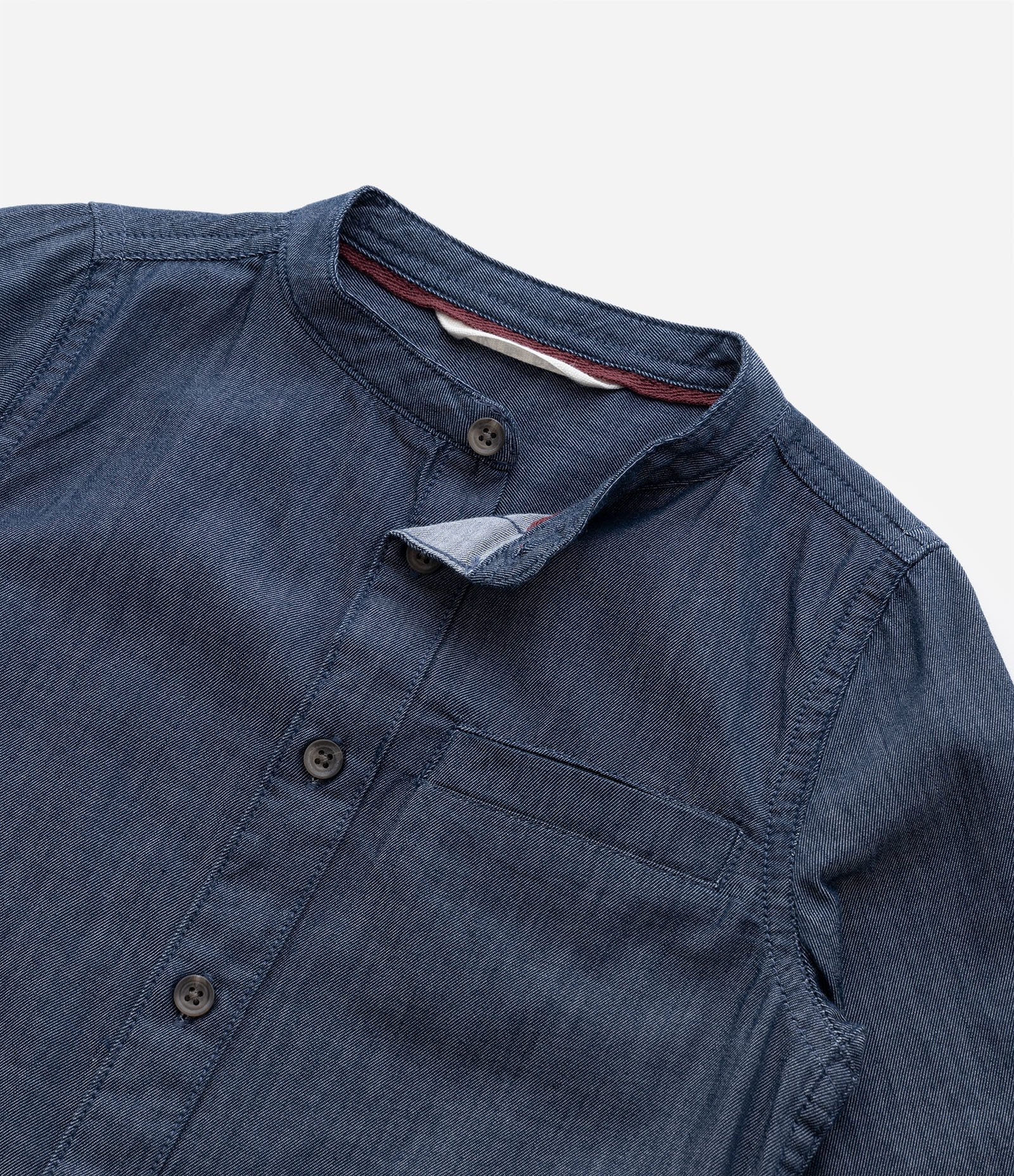 Camisa Básica Infantil em Tricoline com Gola Padre - Tam 1 a 4 anos Azul Escuro 7