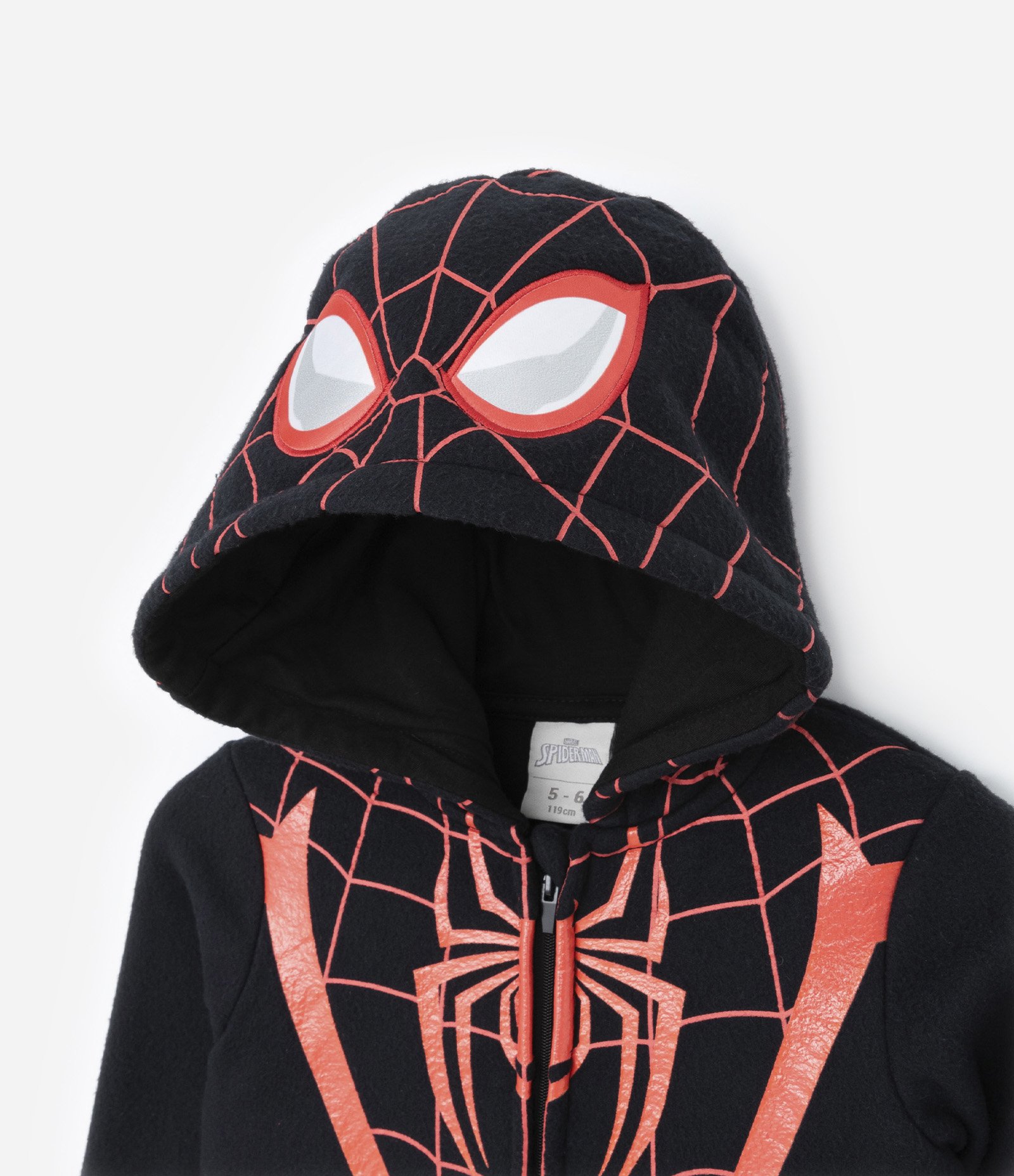 Pijama Jumper Infantil em Fleece com Estampa do Homem Aranha - Tam 4 a 12 anos Preto 8