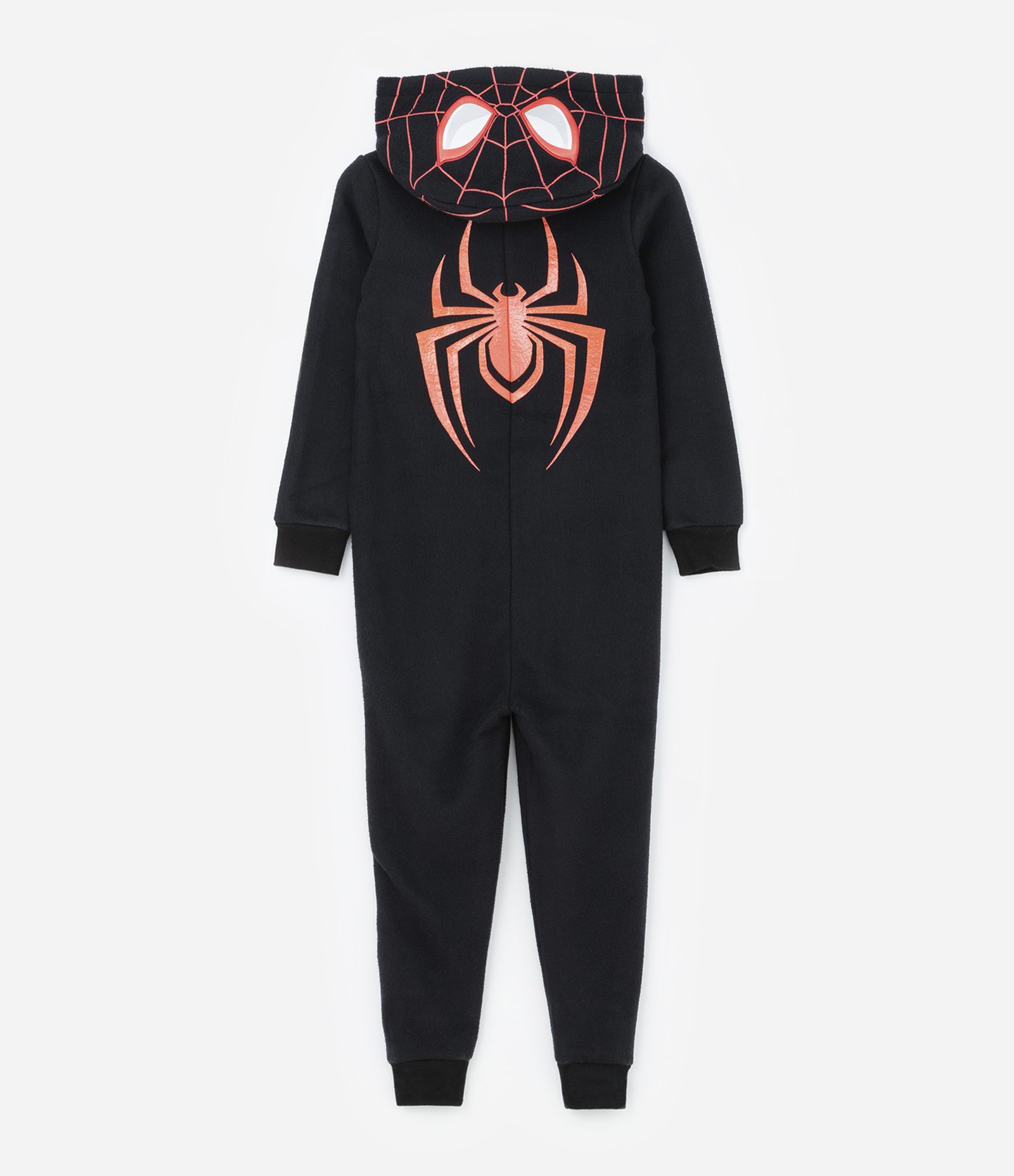 Pijama Jumper Infantil em Fleece com Estampa do Homem Aranha - Tam 4 a 12 anos Preto 3