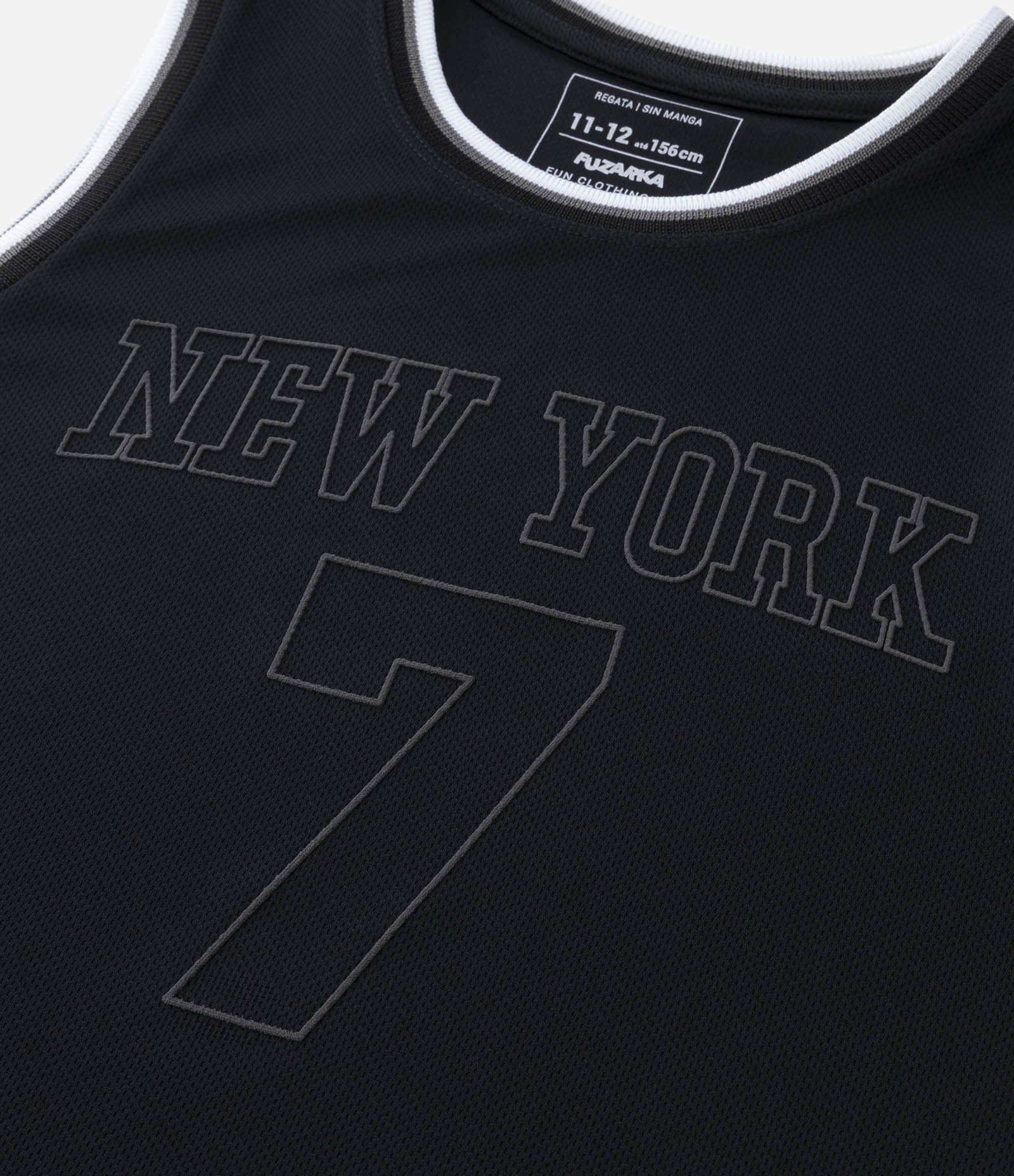 Camiseta Regata Infantil com Estampa de Basquete - Tam 5 a 14 anos Preto 5