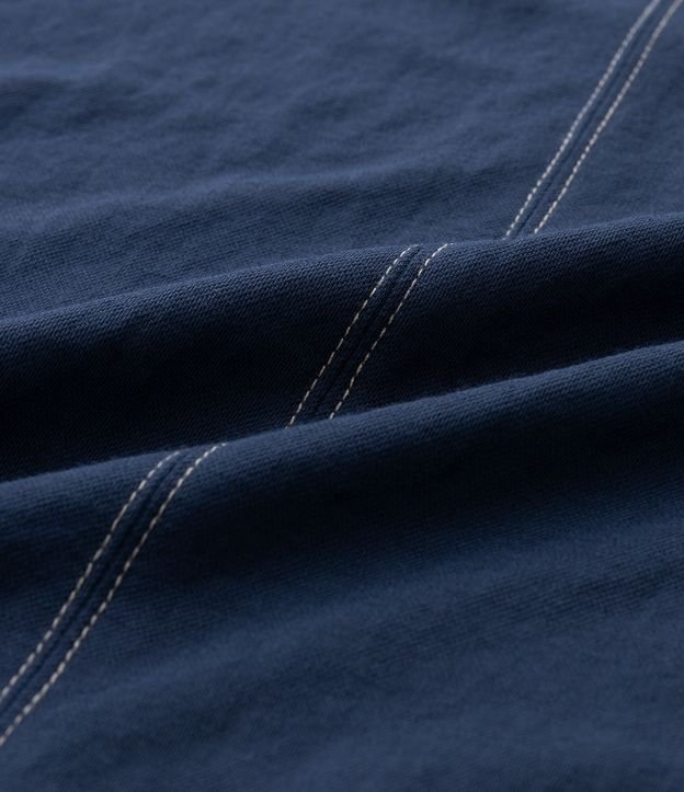 Calça Cargo em Piquet com Cinto de Tecido Curve & Plus Size Azul 7