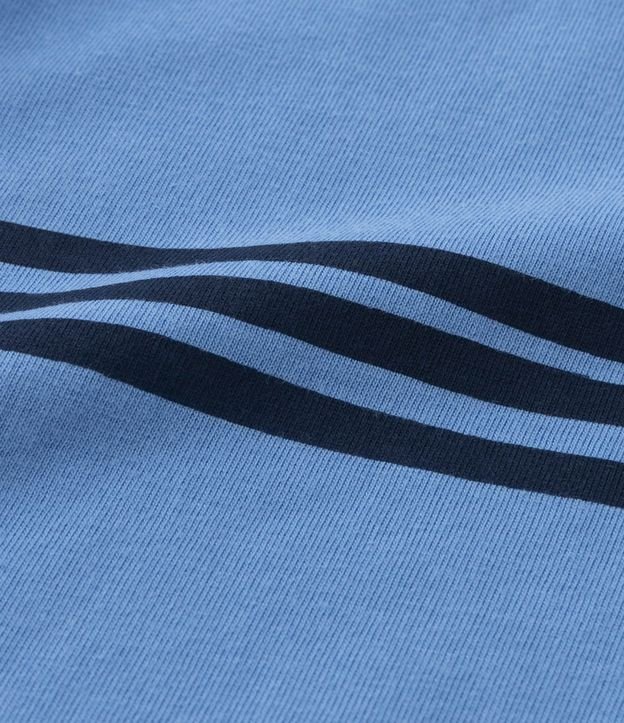 Camiseta Infantil com Listras e Bolsinho Interativo Leão-Marinho - Tam 1 a 5 Anos Azul 3