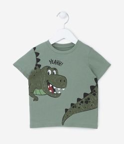 Camiseta Infantil com Estampa Divertida de Dino - Tam 1 a 5 anos