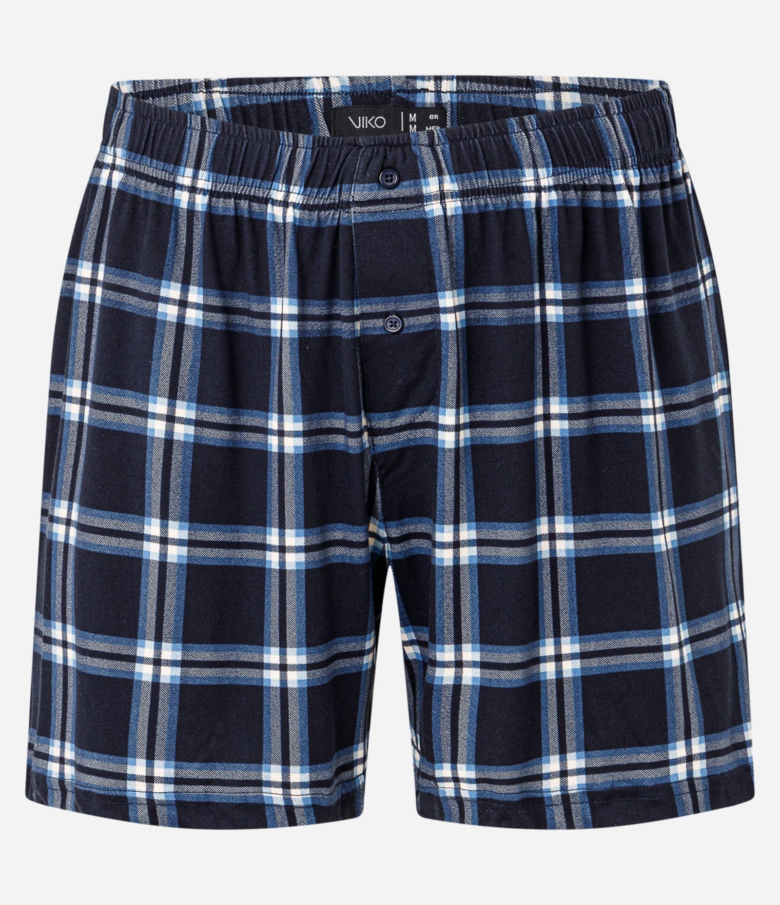 Pijama Curto com Camiseta e Short Xadrez Azul 6