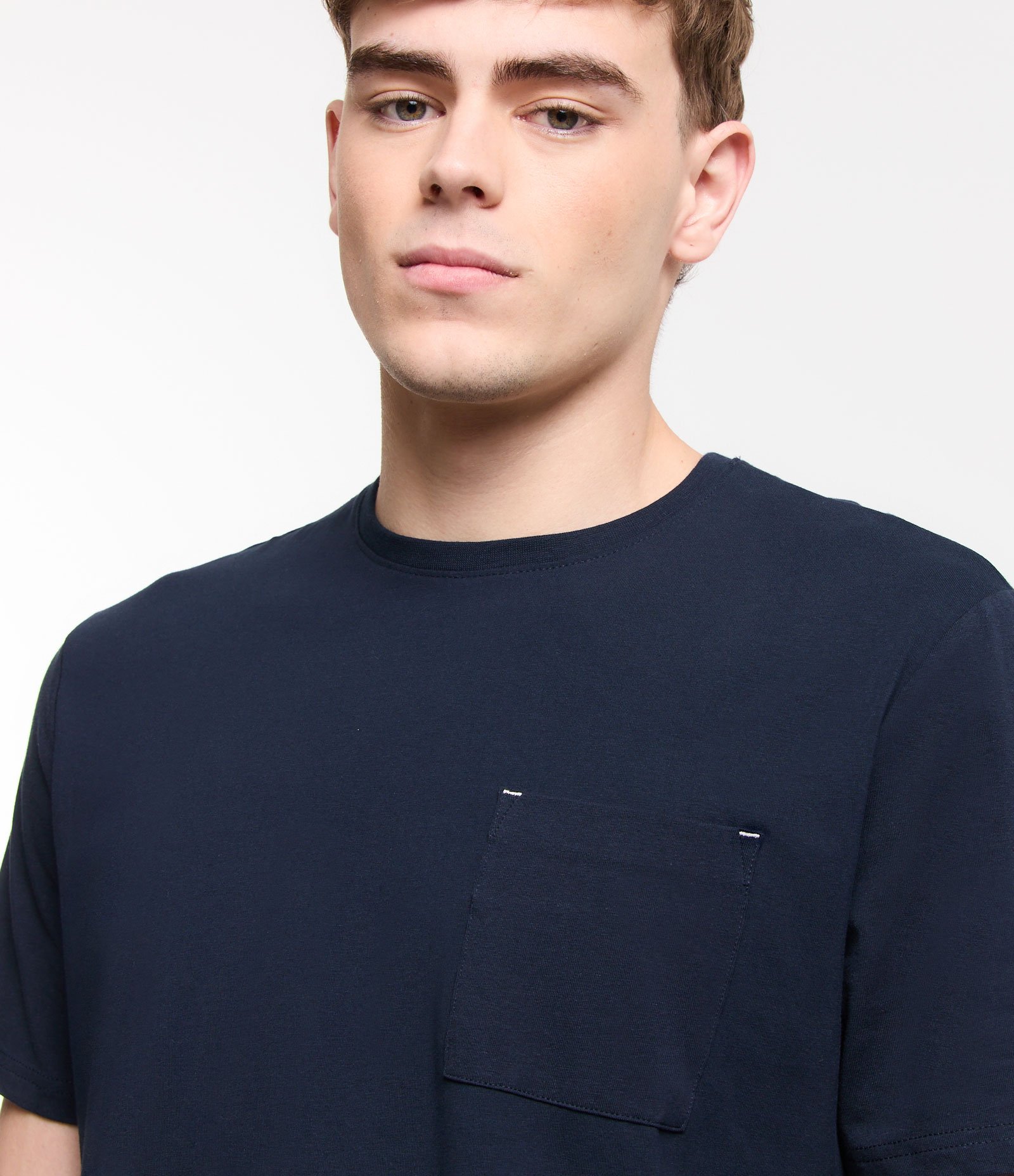 Pijama Curto com Camiseta e Short Xadrez Azul 3