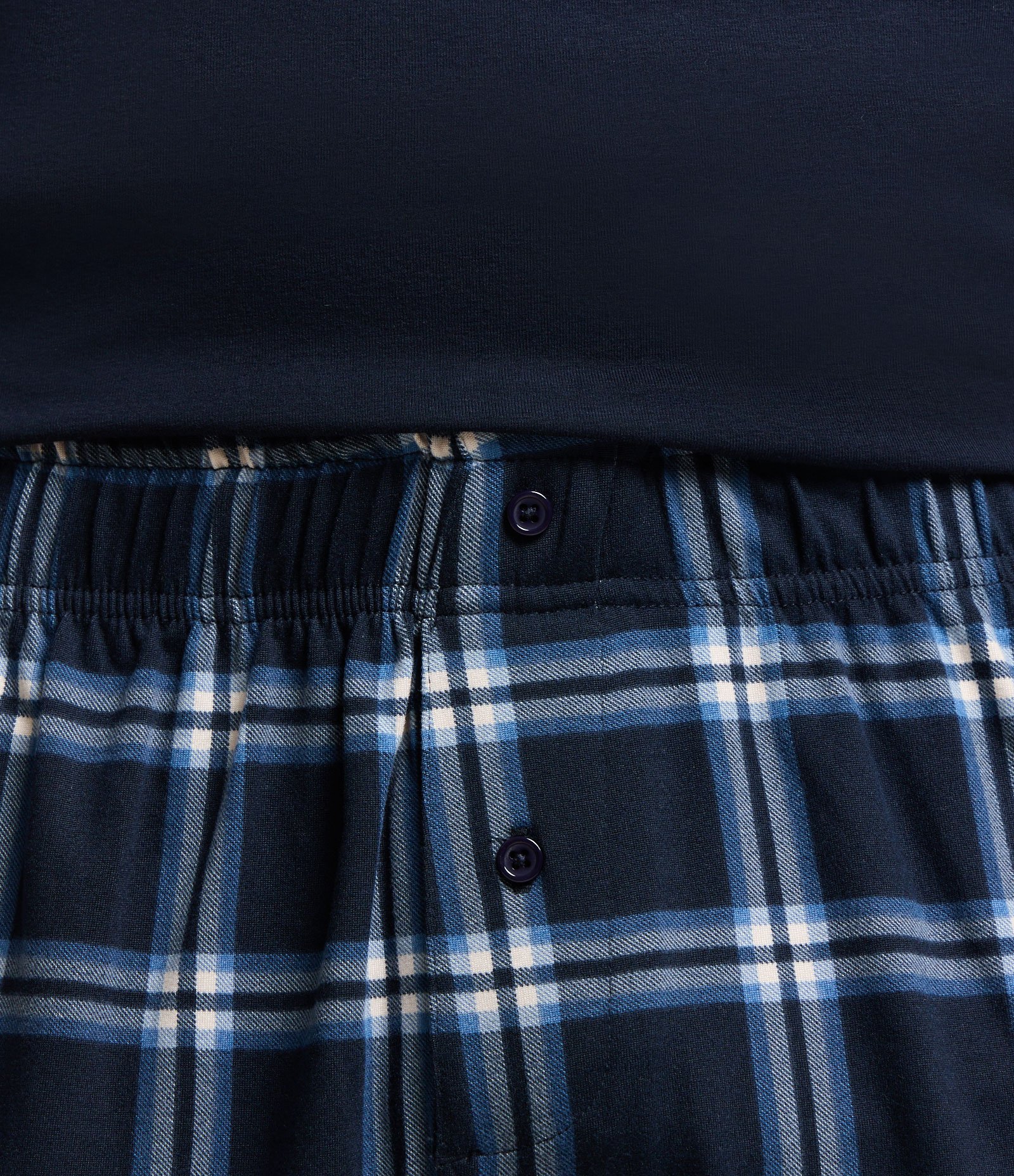 Pijama Curto com Camiseta e Short Xadrez Azul 4