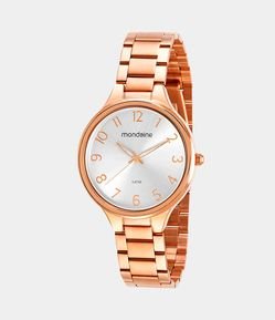 Kit Relógio Mondaine Analógico com Pulseira e Caixa em Metal 32418LPMVRE3KB