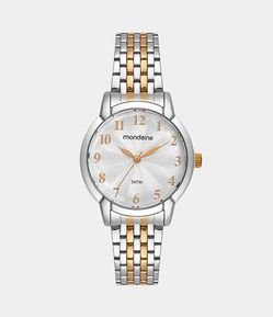Kit Relógio Mondaine Analógico com Pulseira e Caixa em Metal 53629LPMVBE2K