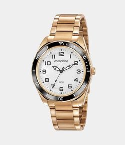 Kit Relógio Mondaine Analógico com Pulseira e Caixa em Metal 53768GPMVDE3KH