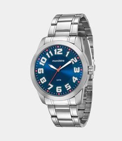 Kit Relógio Mondaine Analógico com Pulseira e Caixa em Metal 99130G0MVNE2KH