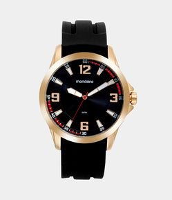 Kit Relógio Mondaine Analógico com Pulseira em Silicone e Caixa em Metal 99661GPMVDI2KH