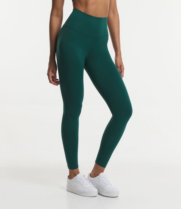 Calça Legging Cintura Alta com Filetes Verde - Lojas Renner