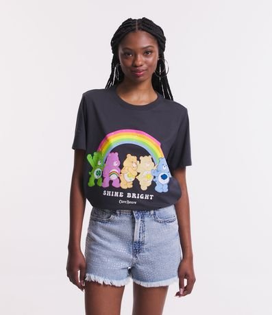 Camiseta Alongada em Meia Malha com Estampa Ursinhos Carinhosos Menor preço em Camiseta Alongada em Meia Malha com Estampa Ursinhos Carinhosos