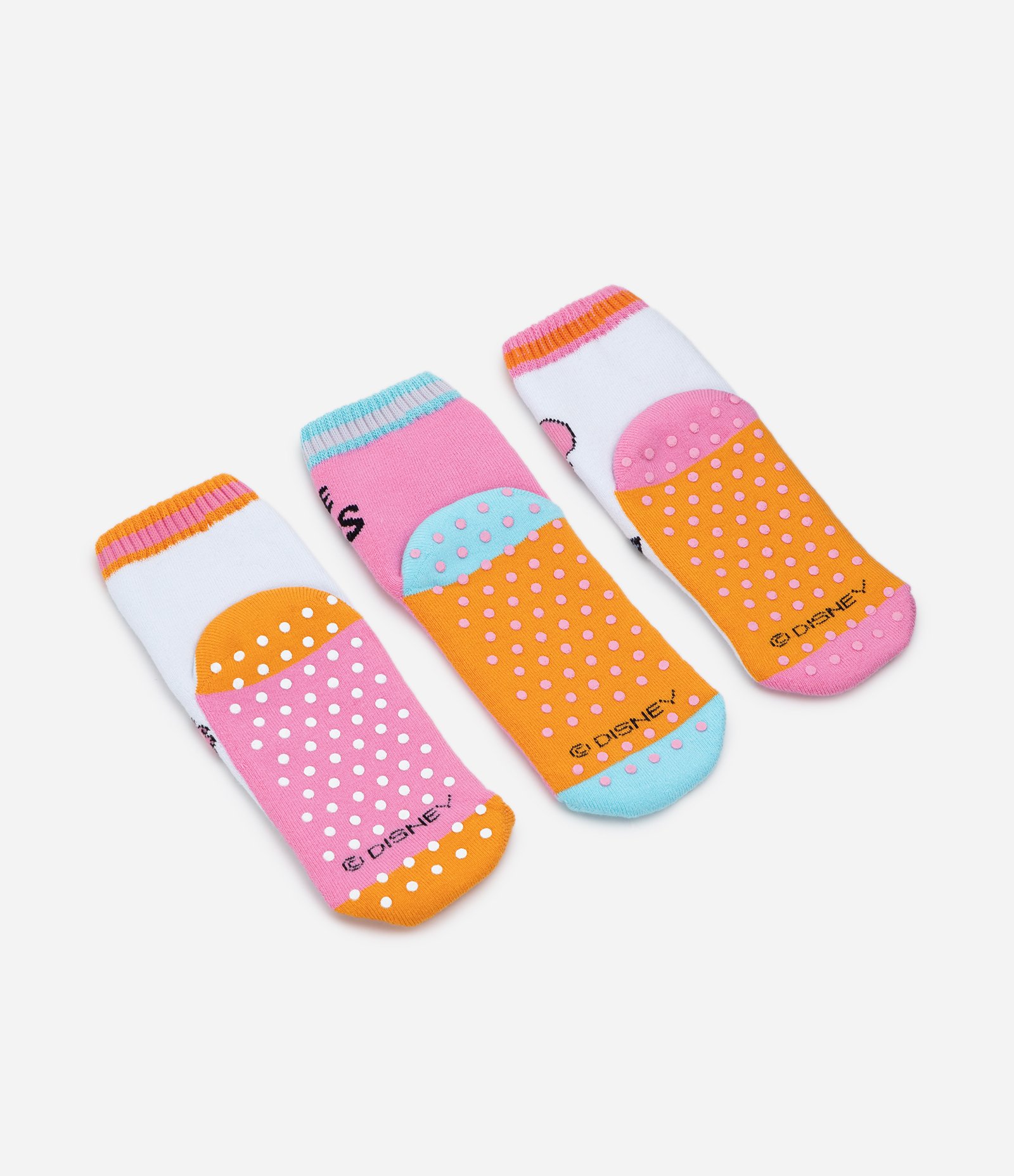 Kit 03 Meias Infantis Atoalhadas com Estampa do Stitch - Tam 19 a 34 Laranja 2