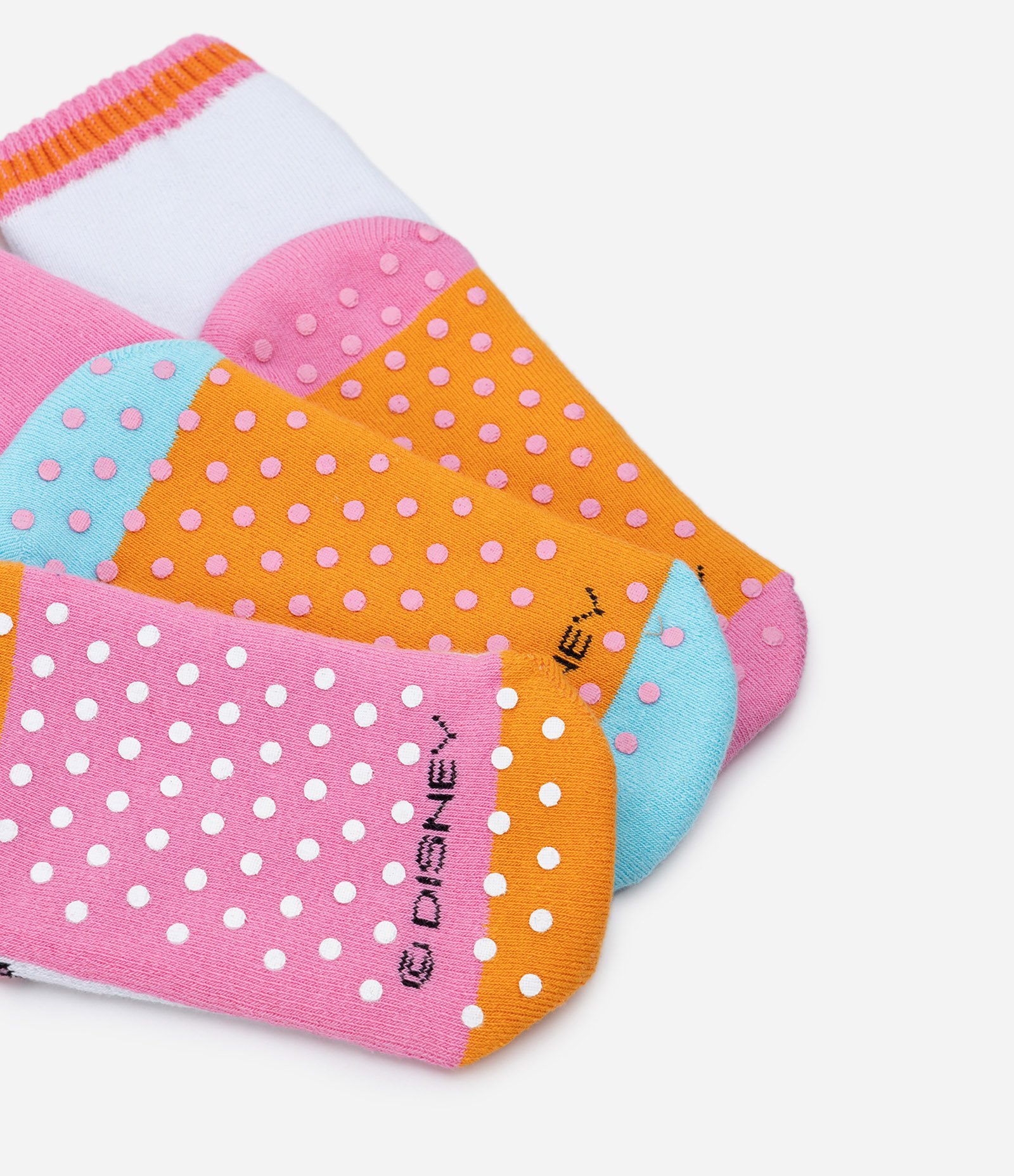 Kit 03 Meias Infantis Atoalhadas com Estampa do Stitch - Tam 19 a 34 Laranja 3