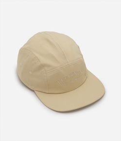 Boné Aba Reta em Sarja com Bordado Feelings They Come They Go