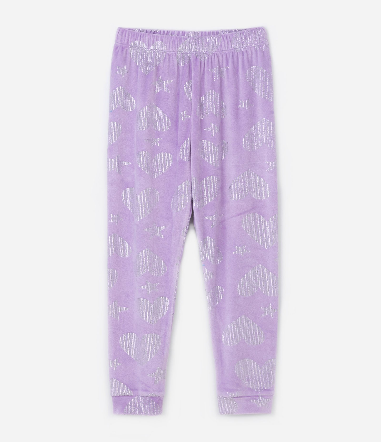 Pijama Longo Infantil Quentinho com Brilhos - Tam 2 a 14 Anos Lilás 3